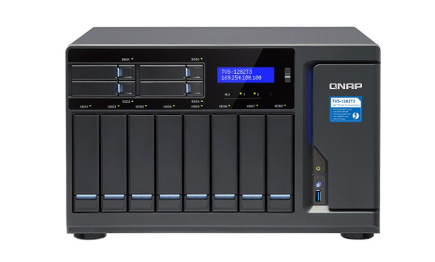QNAP Thunderbolt 3 NAS TVS-1282T3, non solo per Apple MacBook Pro