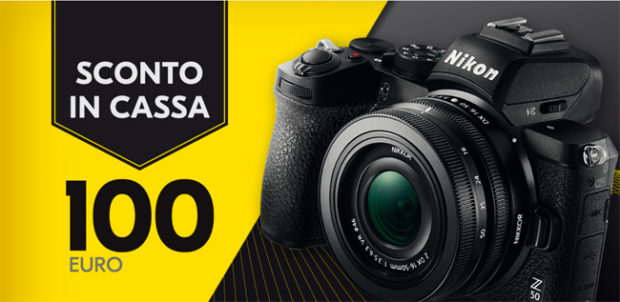 Nikon Z50, sconto immediato di 100 euro