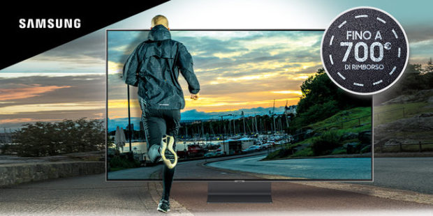 Riparti con Samsung: fino a 700 euro di rimborso su TV QLED