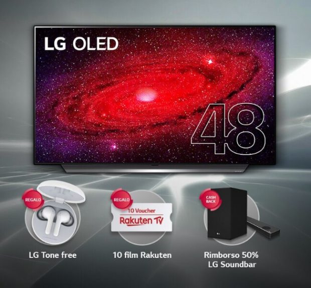 LG, regali per chi compra il TV OLED 4K CX da 48″