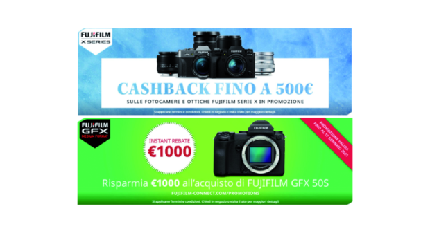 Fujifilm, promozioni sino al 17 gennaio