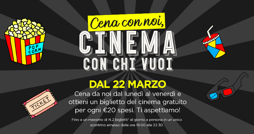 Cena con noi - Cinema con chi vuoi