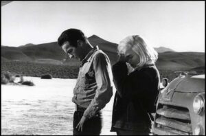 USA_Nevada_FILM_The Misfits_Marilyn Monroe and Montgomery Clift during filming of The Misfits_1960