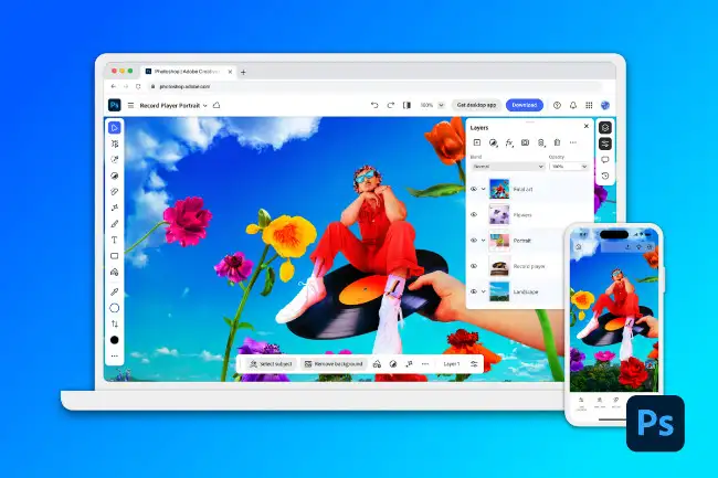Adobe Photoshop mobile web