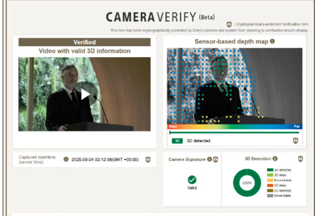 Sony Camera Verify