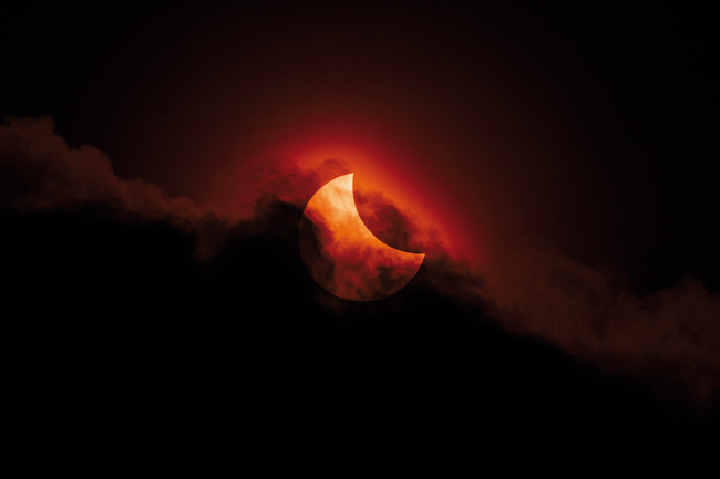 Moody Partial Solar Eclipse © James McBeath (UK)